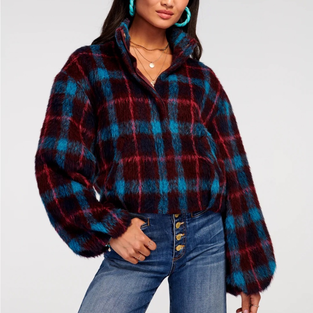 Ramy Brook Anora Bomber Jacket Sangria XS